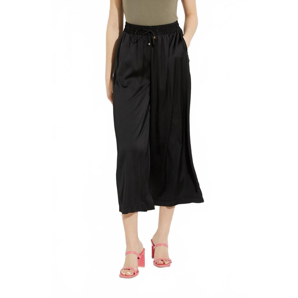 NEW JOSEPH RIBKOFF women's drawstring cropped pants in black
